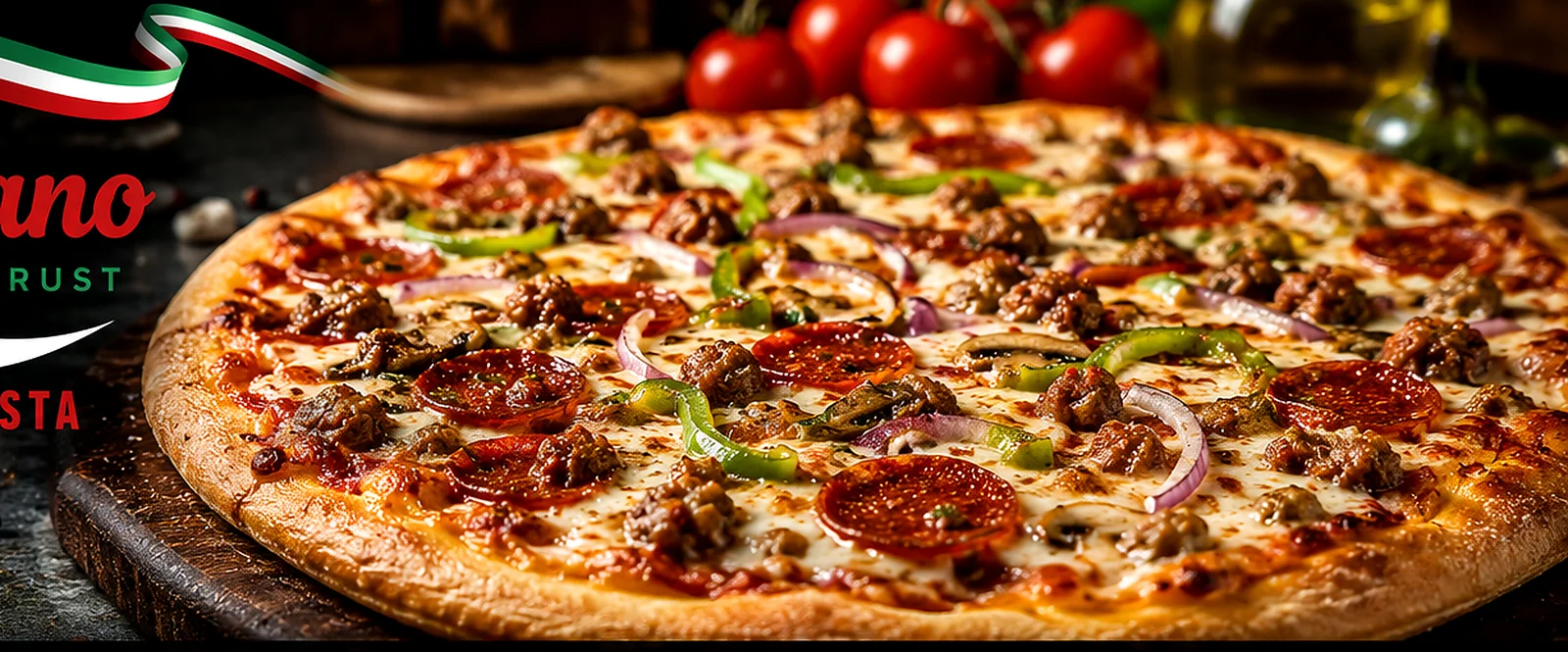 Cinematic specialty pizza